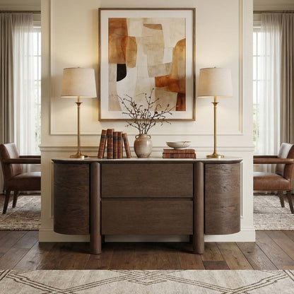 63" Barry Mid-Century Sideboard with Sintered Stone Top