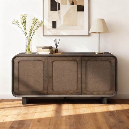 63" Hazel Vintage Curved Edge Sideboard