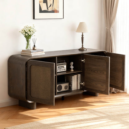 63" Hazel Vintage Curved Edge Sideboard