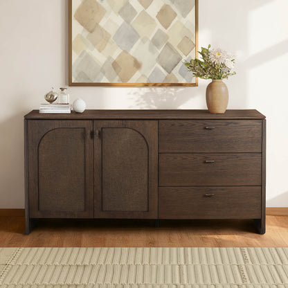 63" Hazel Vintage Wood Sideboard with Drawers