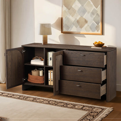 63" Hazel Vintage Wood Sideboard with Drawers