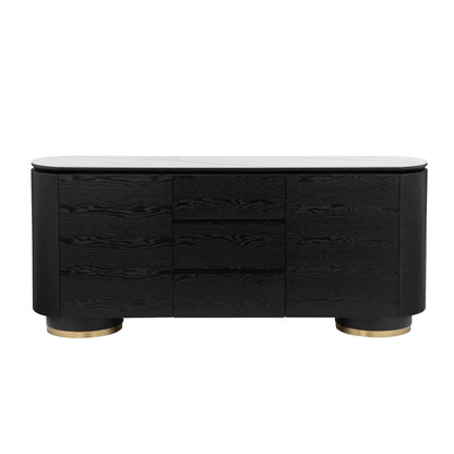63" Todd Walnut Sideboard with Cylindrical Base