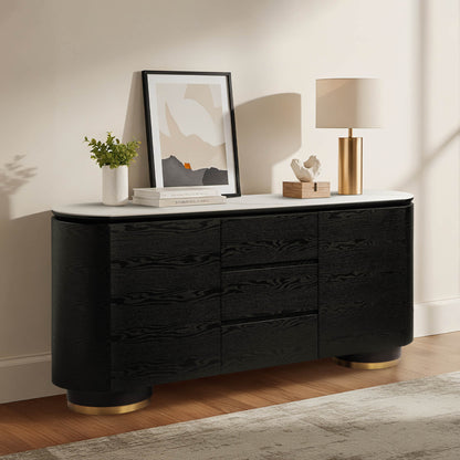 63" Todd Contemporary Refined Texture Sideboard