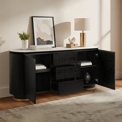 63" Todd Contemporary Refined Texture Sideboard