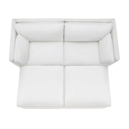 Sophia 4-Piece Feather Power Modular Sofa with Electric Footrests