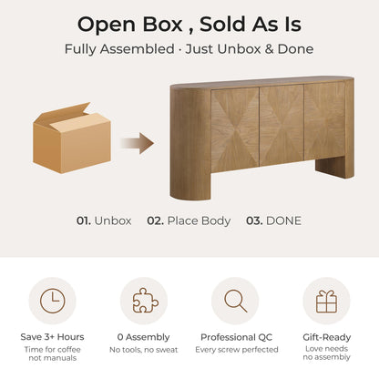 67'' Bryan Solid Wood Push-to-Open Sideboard