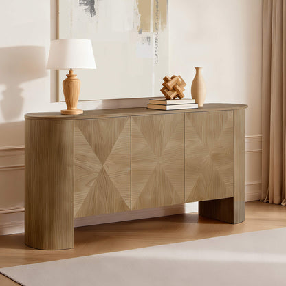 67'' Bryan Wood Pattern Push-to-Open Sideboard