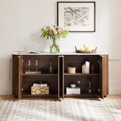 70" Bowen Fluted Wood Sideboard