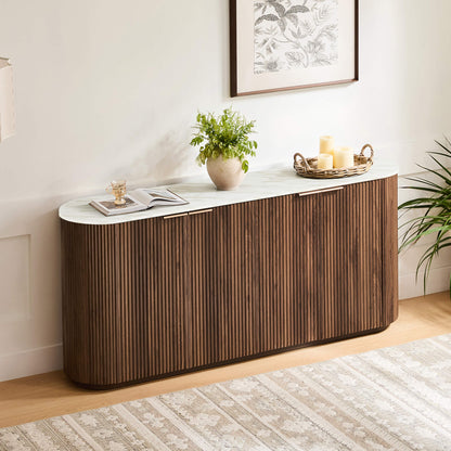 70" Bowen Fluted Wood Sideboard