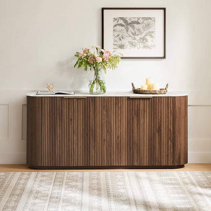 70" Bowen Fluted Wood Sideboard