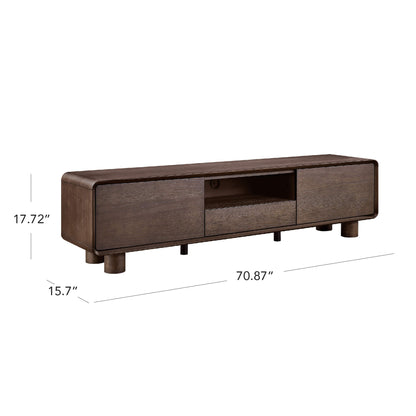 71" Eason Vintage Oak TV Stand with Drawers