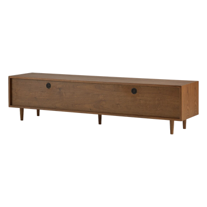 71" Rowan Rattan Solid Wood TV Stand