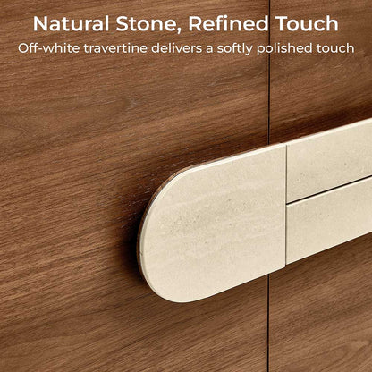 71" Otis Modern Natural Walnut Sideboard Buffet with Doors