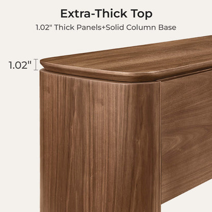 71" Otis Modern Natural Walnut Sideboard Buffet with Doors