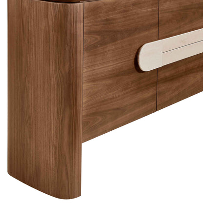 71" Otis Modern Natural Walnut Sideboard Buffet with Doors