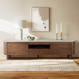 71" Chad Classic Open Shelf Functional TV Stand with Drawer