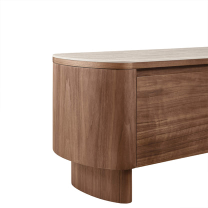 71" Chad Classic Open Shelf Functional TV Stand with Drawer