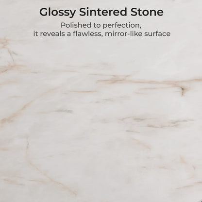 71” Layla Sintered Stone Elegant Soft-Corner Dining Table