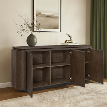 71" Moore Rounded Corner Sideboard Buffet with Doors