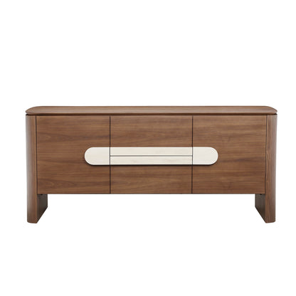 71" Otis Modern Natural Walnut Sideboard Buffet with Doors