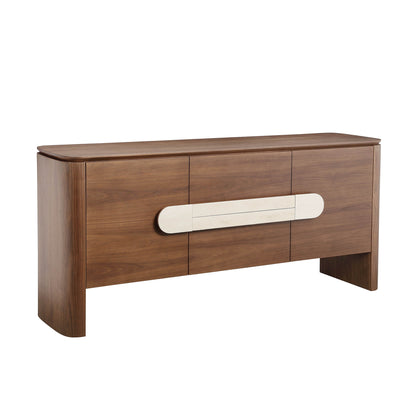 71" Otis Modern Natural Walnut Sideboard Buffet with Doors