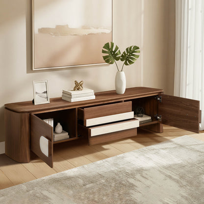 71" Otis Modern Wood Stylish Handles TV Stand