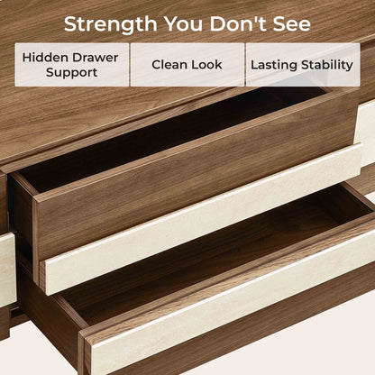 71" Otis Modern Wood Stylish Handles TV Stand