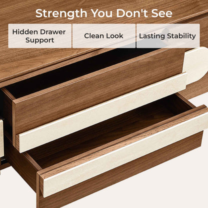 71" Otis Modern Wood Stylish Handles TV Stand