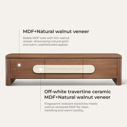 71" Otis Modern Wood Stylish Handles TV Stand