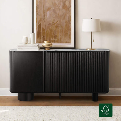 71" Rex Contemporary Fluted Multi-section Sideboard Buffet