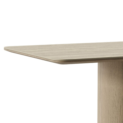 78" Renee Scandinavian Travertine Rattan Dining Table