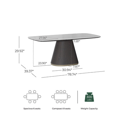 78" Riley Sintered Stone Dining Table