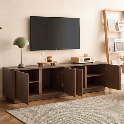 79" Coral Mid Century Fluted TV Stand with Four Doors