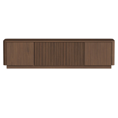 79" Coral Mid Century Fluted TV Stand with Four Doors