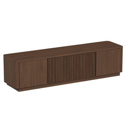 79" Coral Mid Century Fluted TV Stand with Four Doors