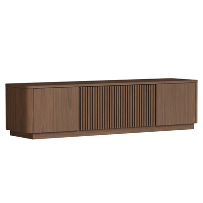 79" Coral Mid Century Fluted TV Stand with Four Doors
