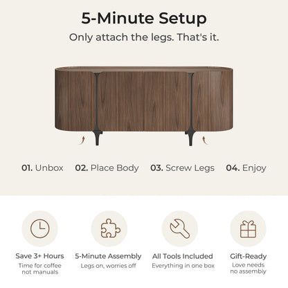 79" Glenn Large-Capacity Modern Sideboard