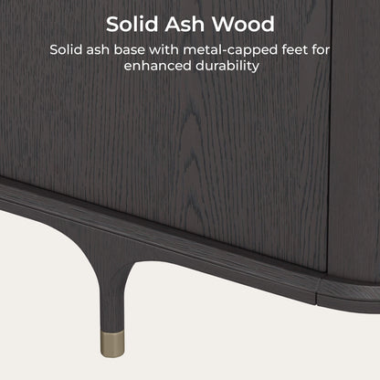 79" Irais Solid Wood TV Stand with Sintered Stone
