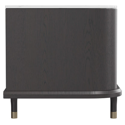 79" Irais Solid Wood TV Stand with Sintered Stone