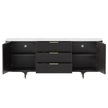 79" Irais Solid Wood Sideboard with Sintered Stone