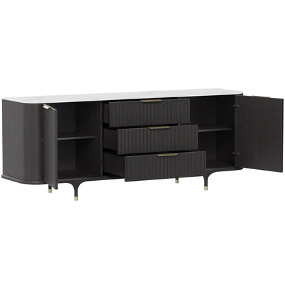 79" Irais Solid Wood Sideboard with Sintered Stone
