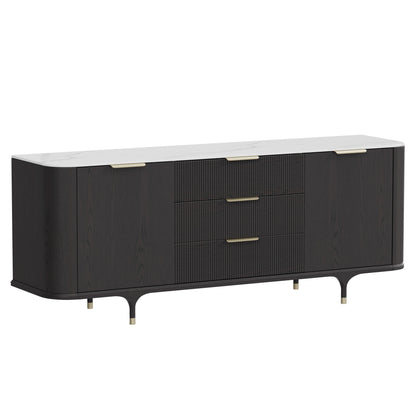 79" Irais Solid Wood Sideboard with Sintered Stone