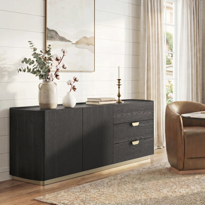 79" Riley Modern Sideboard with Metal Handles