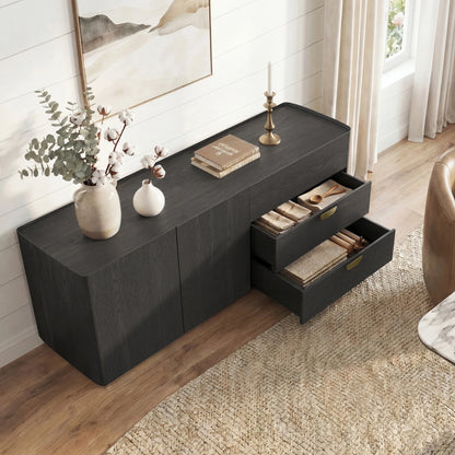 79" Riley Modern Sideboard with Metal Handles