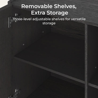79" Riley Modern Sideboard with Metal Handles