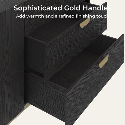 79" Riley Modern Sideboard with Metal Handles