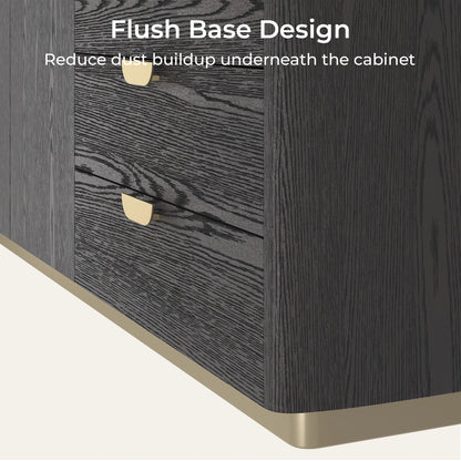 79" Riley Modern Sideboard with Metal Handles