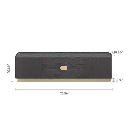 79" Riley Large-Capacity Media Console with Metal Handles