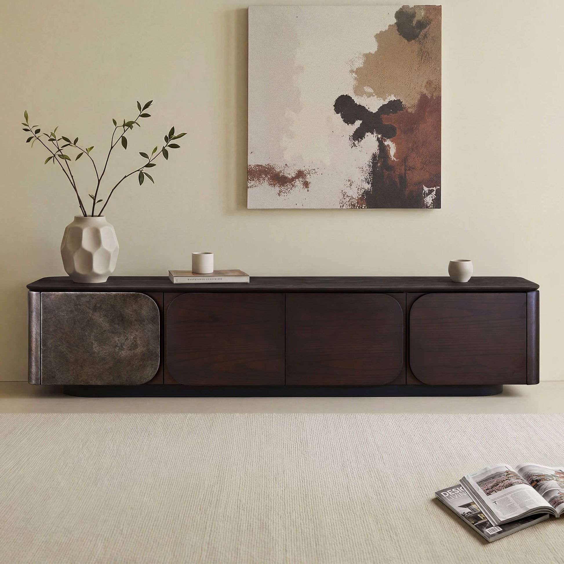 79" Samuel Rounded Panel TV Media Console - CHITA Living