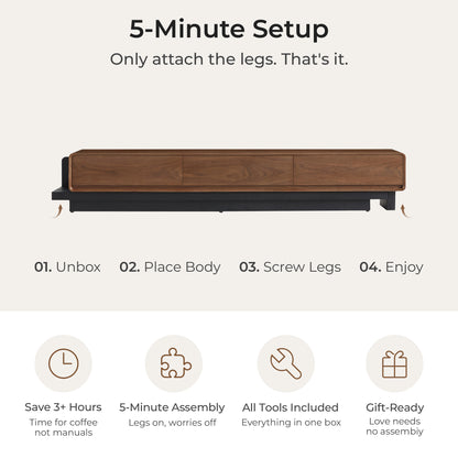 79" Vanessa Large-Capacity Solid Wood TV Media Console